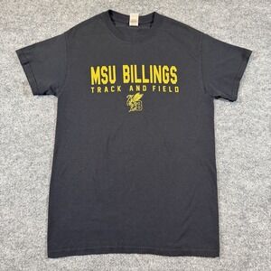 MSU Billings Yellowjackets Track and Field TShirt Small Gildan DryBlend